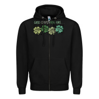 Black god says i am patrick's day Zipper Hoodie - MaliasSmallBusiness