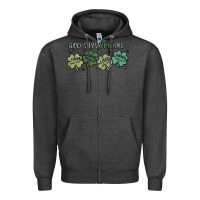 Charcoal Heather god says i am patrick's day Zipper Hoodie - MaliasSmallBusiness