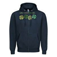Navy god says i am patrick's day Zipper Hoodie - MaliasSmallBusiness