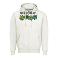 Oatmeal Heather god says i am patrick's day Zipper Hoodie - MaliasSmallBusiness