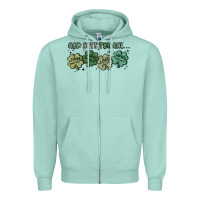 Seafoam god says i am patrick's day Zipper Hoodie - MaliasSmallBusiness