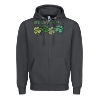 Smoke god says i am patrick's day Zipper Hoodie - MaliasSmallBusiness