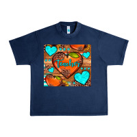 Navy teacher hearts Urban Heavy Tee - JahusDesignShop