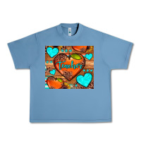 Pebble Blue teacher hearts Urban Heavy Tee - JahusDesignShop