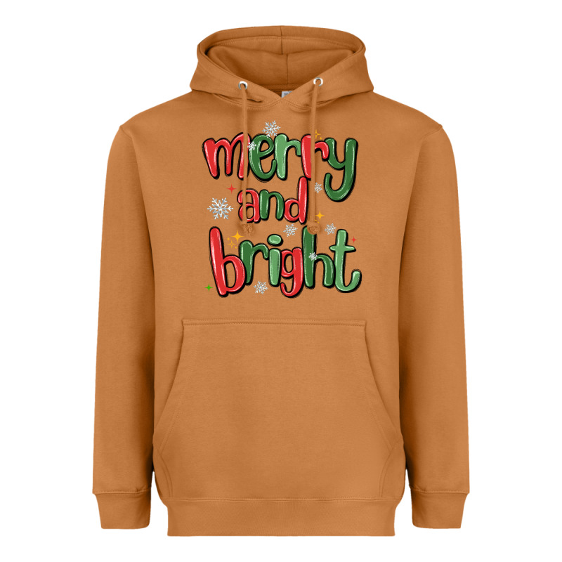 Merry And Bright Heavyweight Hoodie by MaliasSmallBusiness | Teevron