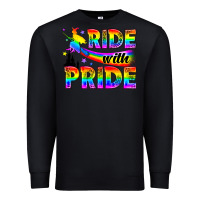 Black Western LGBTQ+ Ride With Pride Premium Sweatshirt - BundleAndBundleShop