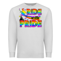 Dove Grey Western LGBTQ+ Ride With Pride Premium Sweatshirt - BundleAndBundleShop
