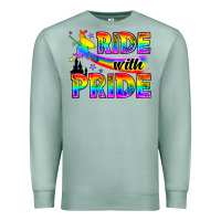 Seafoam Western LGBTQ+ Ride With Pride Premium Sweatshirt - BundleAndBundleShop
