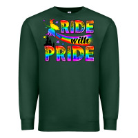 Sports Green Western LGBTQ+ Ride With Pride Premium Sweatshirt - BundleAndBundleShop