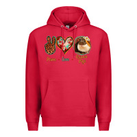 Cardinal Peace Love Guinea Pigs Premium Hoodie - Bettercallsaul