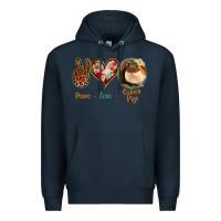 Navy Peace Love Guinea Pigs Premium Hoodie - Bettercallsaul