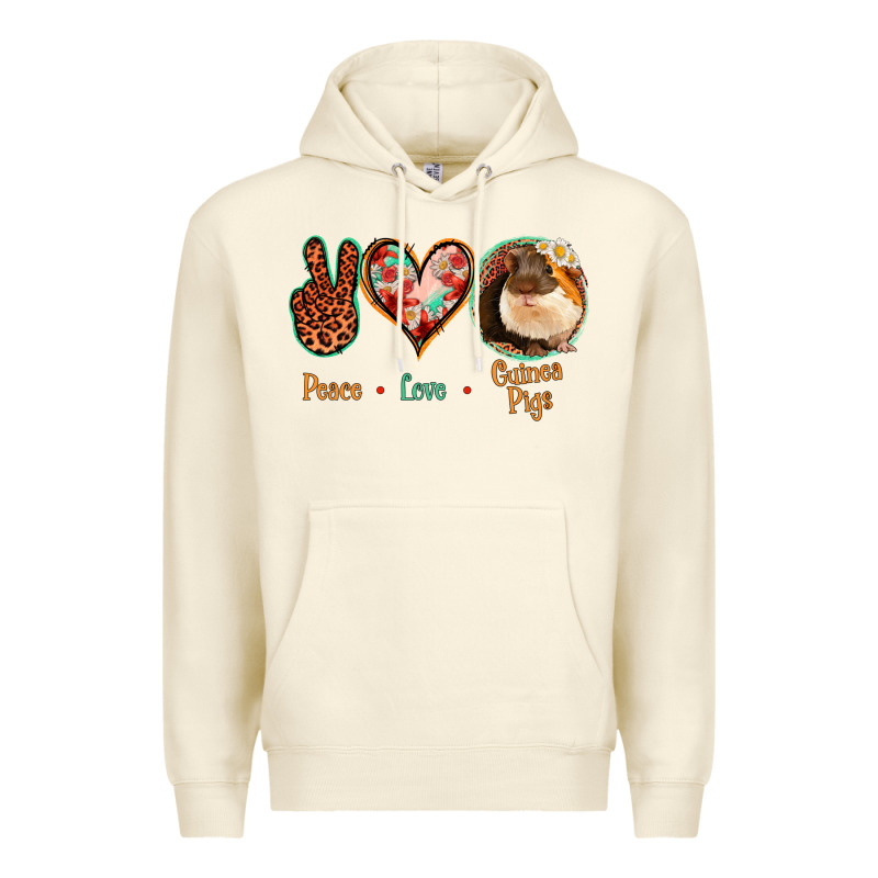 Peace Love Guinea Pigs Premium Hoodie by Bettercallsaul | Teevron