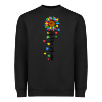 Black autism mama sunflower black Heavyweight Sweatshirt - JahusDesignShop