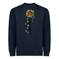Navy autism mama sunflower black Heavyweight Sweatshirt - JahusDesignShop