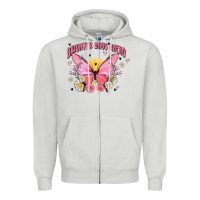 Dove Grey brighter days ahead Zipper Hoodie - MaliasSmallBusiness