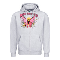 Heather Grey brighter days ahead Zipper Hoodie - MaliasSmallBusiness