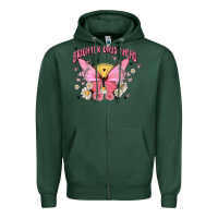 Sports Green brighter days ahead Zipper Hoodie - MaliasSmallBusiness