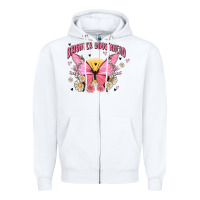 White brighter days ahead Zipper Hoodie - MaliasSmallBusiness