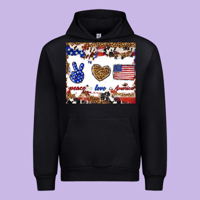 Peace Love America Urban Hoodie Designed By Tumblerdesignbyshophia