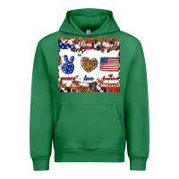 Emerald peace love america Urban Hoodie - TumblerDesignByShophia
