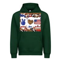 Forest Green peace love america Urban Hoodie - TumblerDesignByShophia
