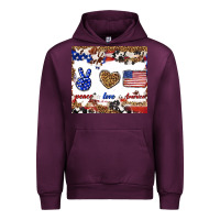 Mauve Wine peace love america Urban Hoodie - TumblerDesignByShophia