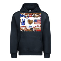 Navy peace love america Urban Hoodie - TumblerDesignByShophia