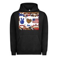 Pigment Black peace love america Urban Hoodie - TumblerDesignByShophia