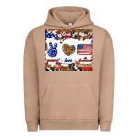 Pigment Burro peace love america Urban Hoodie - TumblerDesignByShophia