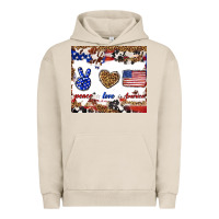 Pigment French Oak peace love america Urban Hoodie - TumblerDesignByShophia