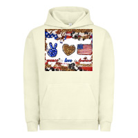 Pigment Pistachio peace love america Urban Hoodie - TumblerDesignByShophia