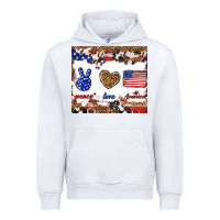 White peace love america Urban Hoodie - TumblerDesignByShophia