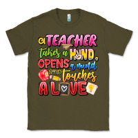 Army Green a Teacher Takes a Hand Opens a mind and Touches A Classic Tee - CowhideDigitalArt