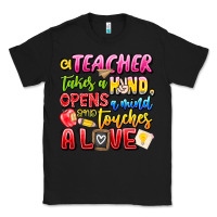 Black a Teacher Takes a Hand Opens a mind and Touches A Classic Tee - CowhideDigitalArt