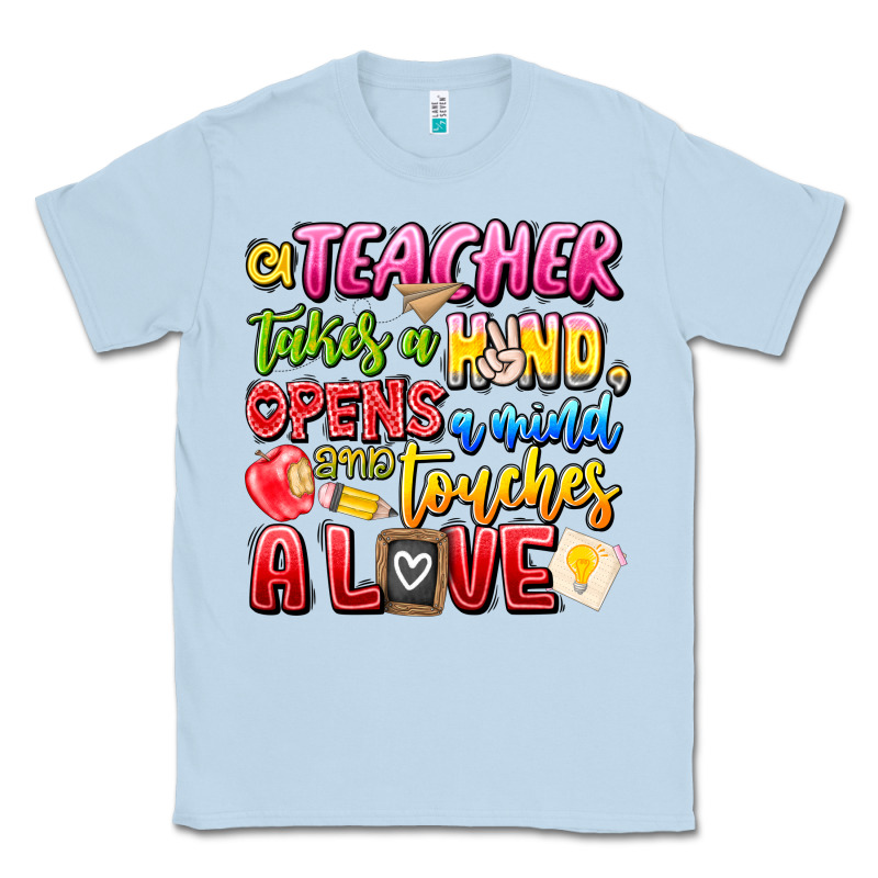 A Teacher Takes A Hand Opens A Mind And Touches A Classic Tee by CowhideDigitalArt | Teevron