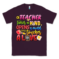Plum a Teacher Takes a Hand Opens a mind and Touches A Classic Tee - CowhideDigitalArt