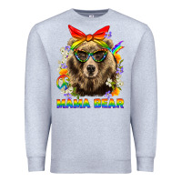 Heather Grey Mama Bear Pride LGBTQ+ Premium Sweatshirt - BundleAndBundleShop