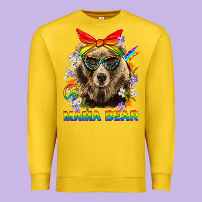 Mama Bear Pride Lgbtq+ Premium Sweatshirt Designed By Bundleandbundleshop