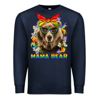 Navy Mama Bear Pride LGBTQ+ Premium Sweatshirt - BundleAndBundleShop