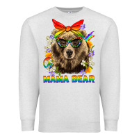 Oatmeal Heather Mama Bear Pride LGBTQ+ Premium Sweatshirt - BundleAndBundleShop