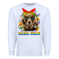 White Mama Bear Pride LGBTQ+ Premium Sweatshirt - BundleAndBundleShop