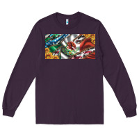 Plum usa flag and mexico flag with sunflower and cowhide  license plate Long Sleeve Tee - Artiststas