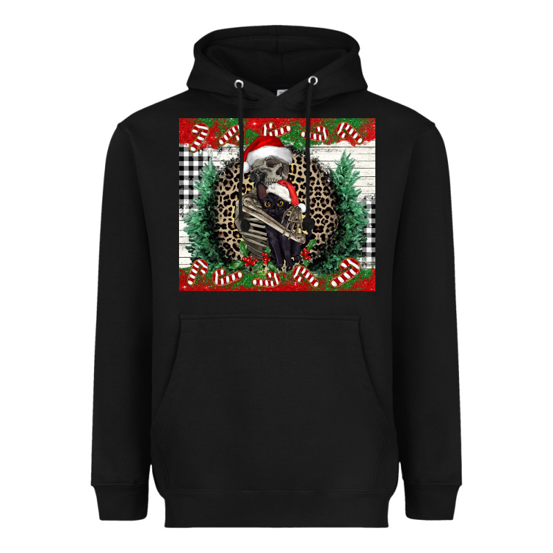Merry Christmas Skeleton Heavyweight Hoodie by NancyCooperArtShop | Teevron