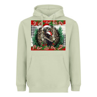 Matcha Merry Christmas skeleton Heavyweight Hoodie - NancyCooperArtShop