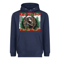 Navy Merry Christmas skeleton Heavyweight Hoodie - NancyCooperArtShop