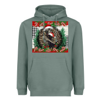 Sage Merry Christmas skeleton Heavyweight Hoodie - NancyCooperArtShop