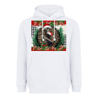 White Merry Christmas skeleton Heavyweight Hoodie - NancyCooperArtShop