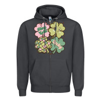 Smoke st patricks day clover Zipper Hoodie - MaliasSmallBusiness