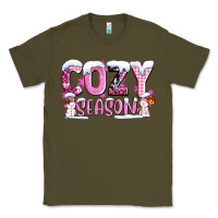 Pink Cozy Season With Snowman Ado Classic Tee | Teevron