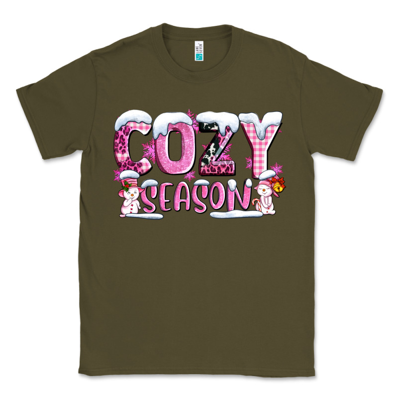 Pink Cozy Season With Snowman Ado Classic Tee by AdoDesignShop | Teevron